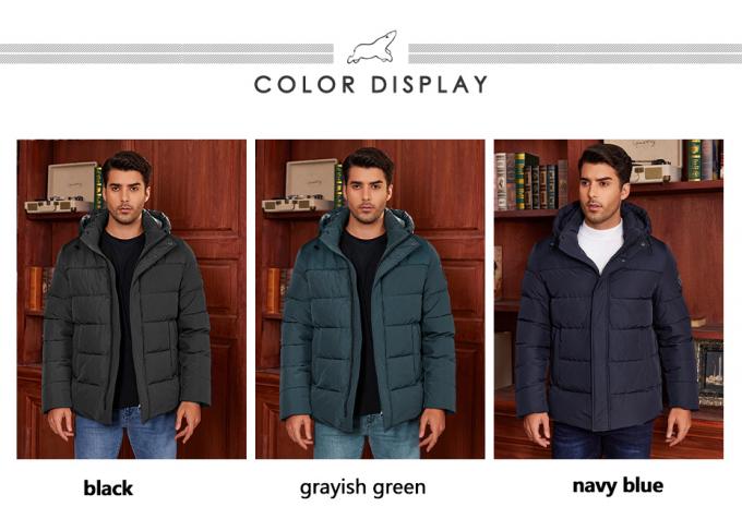 men' coat, Mid-Short Length Hooded Men's Jacket for Autumn & Winter – Classic Double Pockets, Color-Clash Style