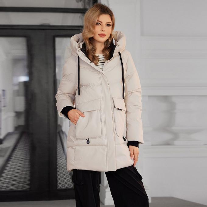 down jacket，bio-down jacket & Hood Mid-length - Warmth Meets Fashion，classic woman coat，middle length，big pockets, thick material, for girls and women, bright clour