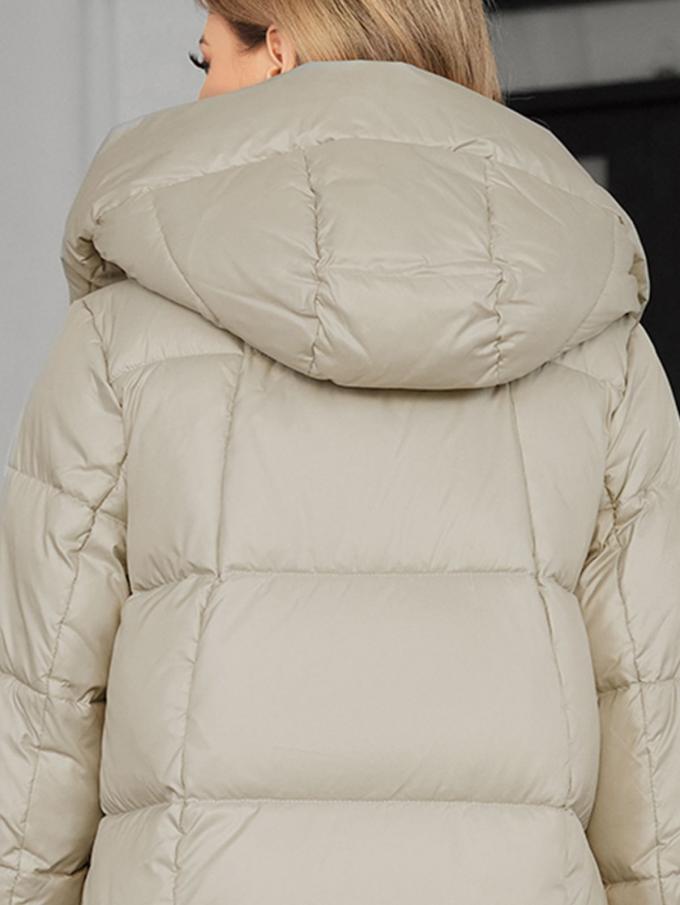 Detachable Lining Fashionable Thickened Down Jacket, down jacket, long women coat，for cold winter, hooked, warmest coat, unique fashion, waterproof, light colour