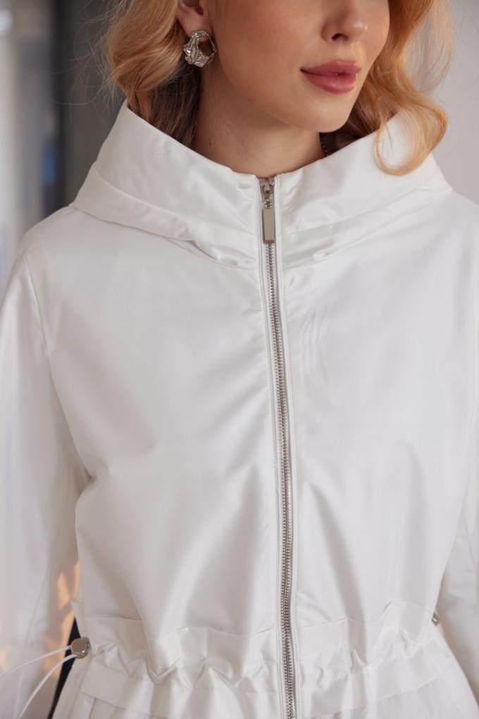 Ultimate Transitional Short Length Coat Outerwear For Spring / Autumn，with drawstrings，Figure-flattering design，Mix-and-match fabric design