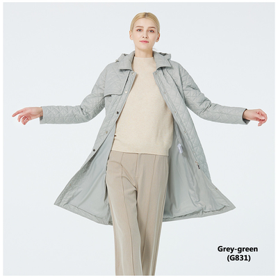 Buy Center Back 98 - 106Cm Green Coat Light Puffer Coat Womens With Belt Lining Soft online manufacture