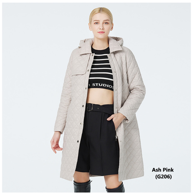kopen Warme herfst- en voorjaarsoverkleding Vrouwen voorjaarsjas met motorkap licht beige online manufacture