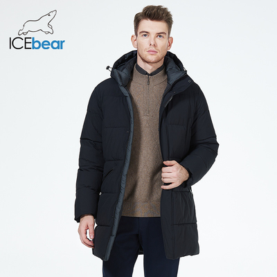 Beli Pria Bisnis Jaket Musim Dingin Empat kantong kantong hitam Pria Jacket Long Puffer online manufacture