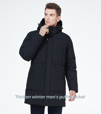 Buy Business Style Long Man Winter Coat Thick Dark Colour Waterproof Down Coat With Four Pockets online manufacture