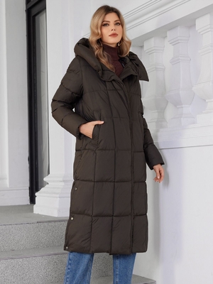 Buy Smokey Maroon Loose Style Warm Winter Coat Women Perfect For Outdoor Adventures online manufacture