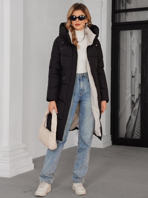 Buy Zipper And Snap Fastener Included Fashionable Black Cotton Jacket For Women To Upgrade Style online manufacture