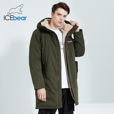 Cozy thời trang Mens Long Down Jacket với dày lông đen áo khoác mùa đông kích thước L 46