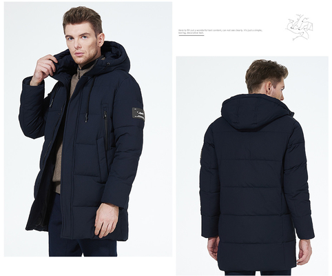 Medium Length Men Winter Jacket Thick Mens Big And Tall Winter Coats With Four Pocket