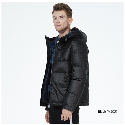 Winddicht Bio Down Man Coat Oliebestendige Donkere Man Coat Eco Veer
