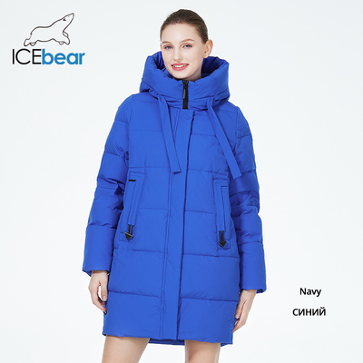 Giacca di cotone da donna invernale 85 cm Moderato Caldo Giacche invernali da donna di cotone Tasche rivestite di velluto