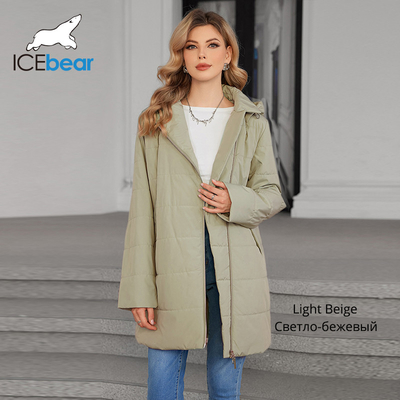 Jaket Puffer Ringan Asimetris Wanita Cap yang Bisa dilepas Flattering Fit